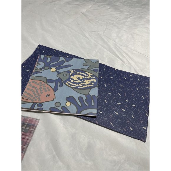 20x30 Inch Blue Fish Coral Wrapping Paper Sheets Set- 2 Papers & 2 Tissue Sheets - Picture 10 of 12